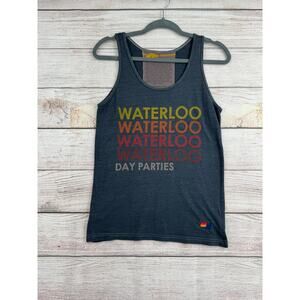 Aviator Nation Limited Edition x Waterloo Tank Womens S Gray Blue Day Parties